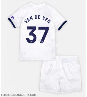 Tottenham Hotspur Micky van de Ven #37 Replika Hemmatröja Barn 2023-24 Kortärmad (+ Korta byxor)